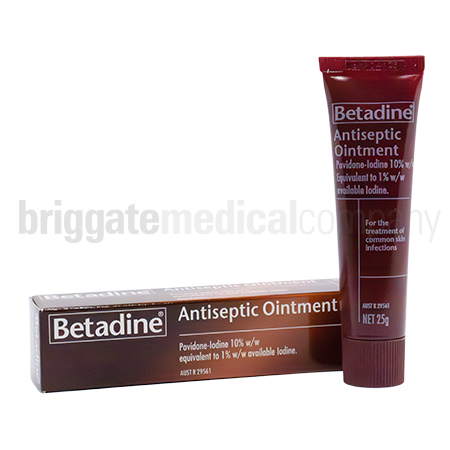 Betadine Antiseptic Ointment 25g Tube - Briggate Medical Company