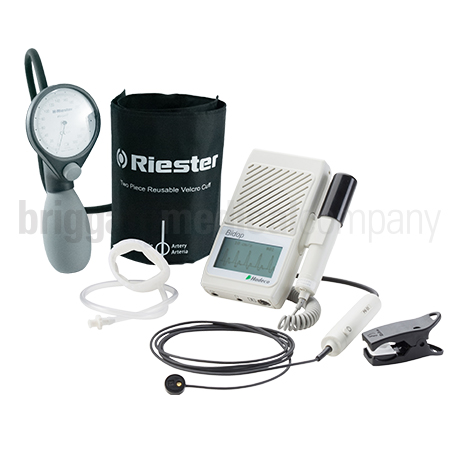 Hadeco ES100V3 T.B.I. Kit containing an ES100V3 Doppler, PPG Probe and Riester Sphygmo with Adult & Digital Cuffs