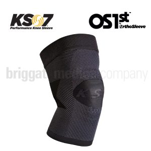 KS7 Compression Knee Sleeve Black Large Each (Below Patella:33-45cm/Above Patella:40-50cm)