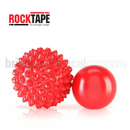 Easy Rocks Ball RockBalls - 1x Textured 9cm, 1x Smooth 6cm - Red - Briggate Medical Company