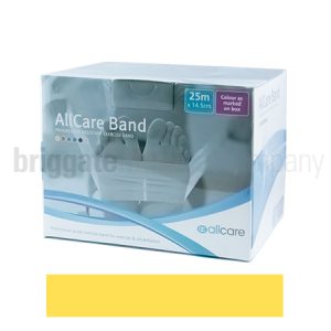 Allcare Exercise Band Yellow 14.5cm x 25M Box (Resistance: Light)