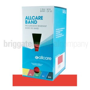 Allcare Band 1.5M Lengths Red Dispenser Box 30 (Resistance: Medium)