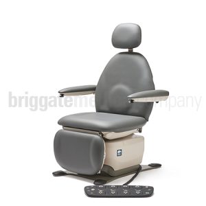 MTI 550 Podiatry Chair with Knee Break in Slate Seamless Upholstery