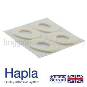 Hapla Felt Oval Bunion Pads 3mm Pkt 36 (9 Sheets of 4 Adhesive Pads)