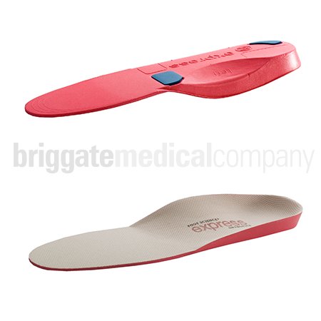 Express Orthotics EX603-4 Red Full Length - MEDIUM Pair Length:27.5cm