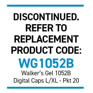 Walker's 3305 Gel Digital Cap Ribbed L/XL Pkt 20