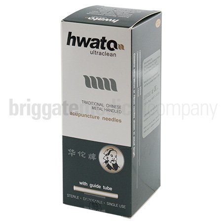 Hwato Acupuncture Needles + Guide 25g x 75mm Box 100
