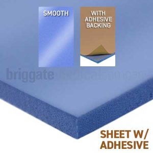 PPT2 402 6.4mm Blue Smooth WITH ADHESIVE BACKING 30cm x 1M Sheet