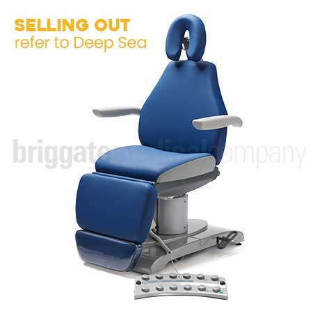 Callisto 240HD Gen2 Podiatry Chair in Royal Blue Upholstery with 240kg Rated Lift Capacity
