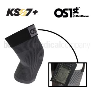 OS1st KS7+ Adjustable Knee Sleeve Grey/Black Small Each