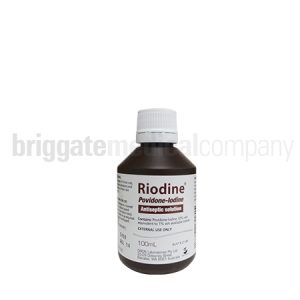 Povidone-Iodine Antiseptic Solution 10% 100ml (Riodine & Betadine Are Brands of Povidone Iodine)