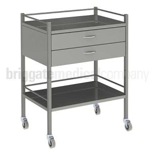 Stainless Steel Trolley - Double Drawer
