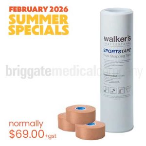 Walker's Premium Rigid Sportstape 25mm x 13.7M Drum of 12