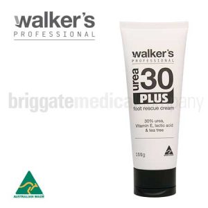 Walker's Urea 30 Plus Foot Rescue Cream 100g Tube (30% Urea, Vitamin E, Lactic Acid & Tea Tree)