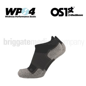 OS1st WP4 Wellness Performance Socks NO SHOW Black Small Pair