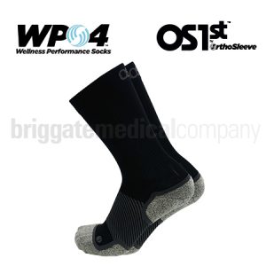 OS1st WP4 Wellness Performance Socks CREW Black Small Pair