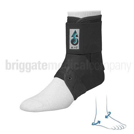 ASO Ankle Stabilizer Black SMALL Each (Ankle Circumf. 28-30.5cm)
