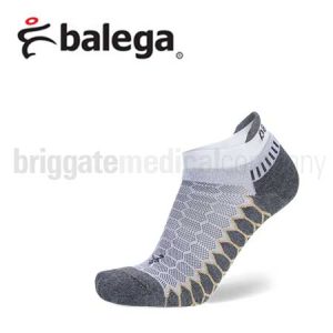 Balega Silver Socks No Show White LARGE Pair (W:11-13 | M:9.5-11.5)