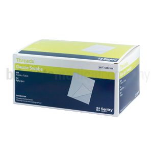 Sentry Threadx Gauze Swabs 7.5 x 7.5cm Sterile Box 50 Pkts of 3