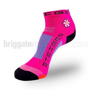 Steigen Performance Running Socks QUARTER Length Fluro Pink Pair