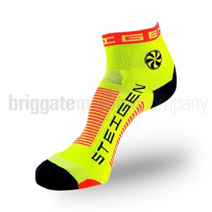 Steigen Performance Running Socks QUARTER Length Fluro Yellow Pair