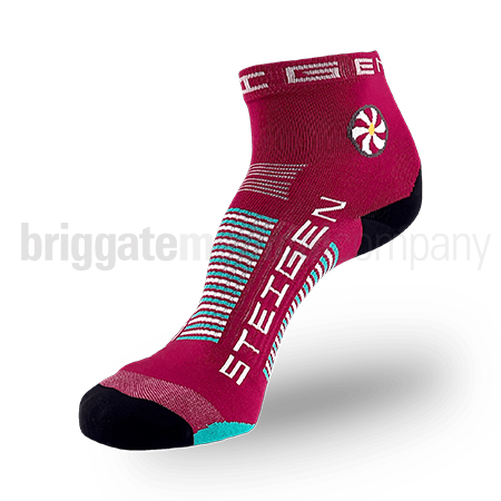 Steigen Performance Running Socks QUARTER Length Burgundy Pair