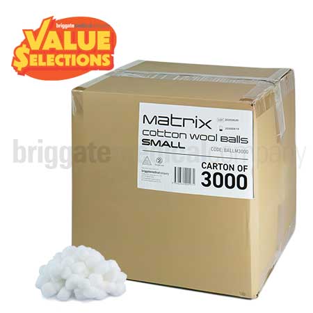 Matrix Cotton Wool Balls (Small) Ctn 3000