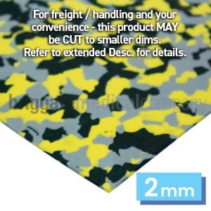 Multisoft 2mm Sheet Yellow/Black/Grey 1010mm x 900mm