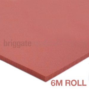 Poron 3.2mm Slow Recovery Red 6 Lineal Metre Roll (Smooth/Abraded)