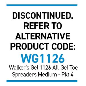 Silipos 6509 Gel Toe Spreaders - Medium Pkt 4 Anti-Bacterial with Silver