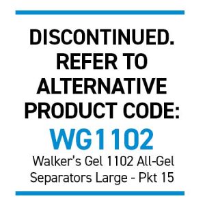 Silipos 6512 Gel Toe Separators - Large Pkt 15 Anti-Bacterial with Silver
