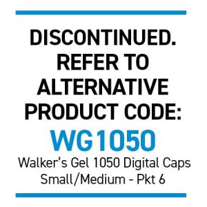 Walker's 3304 Polymer Gel Digital Cap Ribbed S/M Pkt 20