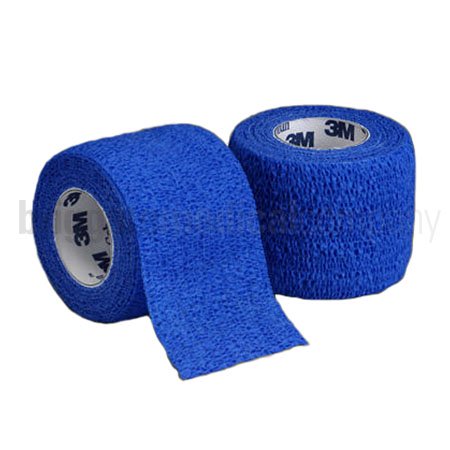 Coban 1583-Blue Self-Adherent Wrap 75mm x 2m Each