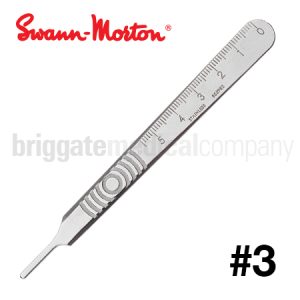 Swann Morton 0933 Scalpel Handle #3 Graduated S/S