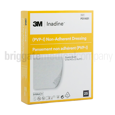 Inadine P01481 PVP-I Dressing 5cm x 5cm Box 25