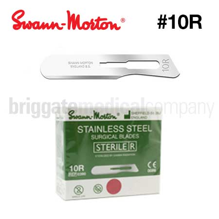 Swann Morton Size 10R Butter Blades Scalpel Blades for Dermal Planing Pkt 100