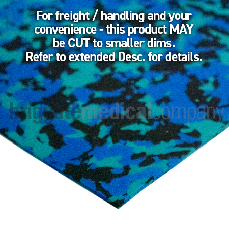 Top Cover - EVA 2.0mm Blue/Green Splash 152cm x 94cm Sheet