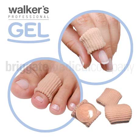 Walker's Gel 1011 Ribbed Digital Pads Small/Medium Pkt 12