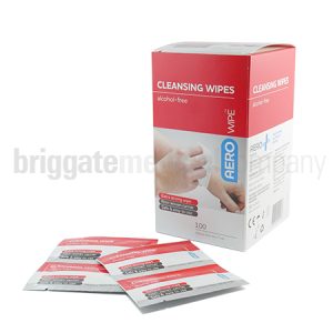 AeroWipe Skin Cleansing Wipes w/Cetrimide Box of 100