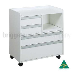 White Milpara Cabinet - Drill Slider On Right