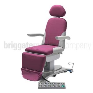 Callisto Gen2 Podiatry Chair in Fucshia Upholstery with 175kg Lift Capacity
