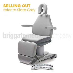 Callisto 240HD Gen2 Podiatry Chair in Platin Grey Upholstery with 240kg Rated Lift Capacity
