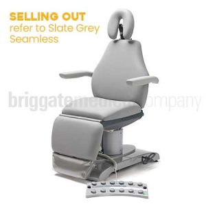 Callisto 240HD Gen2 Podiatry Chair in SEAMLESS Platin Grey Upholstery with 240kg Rated Lift Capacity