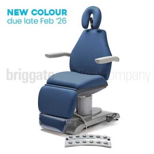 Callisto 240HD Podiatry Chair in SEAMLESS Deep Sea (Navy) Upholstery with 240kg Rated Lift Capacity
