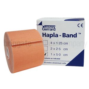 Hapla-Band Elastic Tape 5.0cm x 10m Roll Tan/Flesh