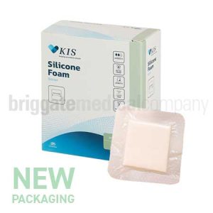 KIS Silicone Foam Border Dressing 5cm x 5cm Box 10 (with Adhesive Border)