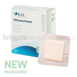 KIS Silicone Foam Border Dressing 7.5cm x 7.5cm Box 10 (with Adhesive Border)