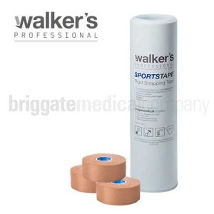 Walker's Premium Rigid Sportstape 25mm x 13.7M Drum of 12