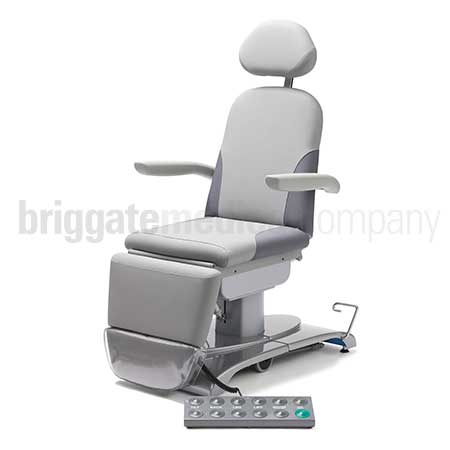 Callisto Gen2 Podiatry Chair in Platin Grey Upholstery with 175kg Rated Lift Capacity