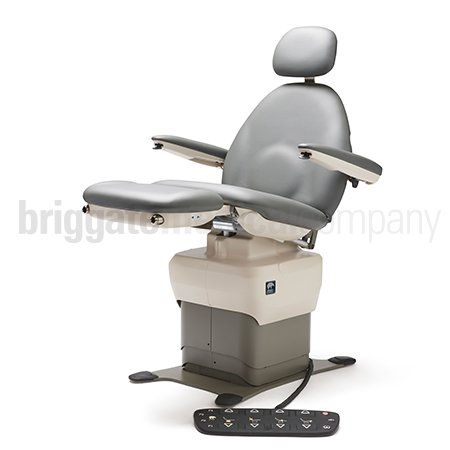 MTI 550 Podiatry Chair with Knee Break in Slate Seamless Upholstery - Programmable - 325Kg Rating - Image 2